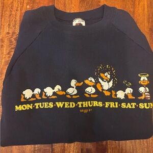 Vintage Fruit of the Loom Navy Stiggy ‘87 Duck Graphic Sweatshirt